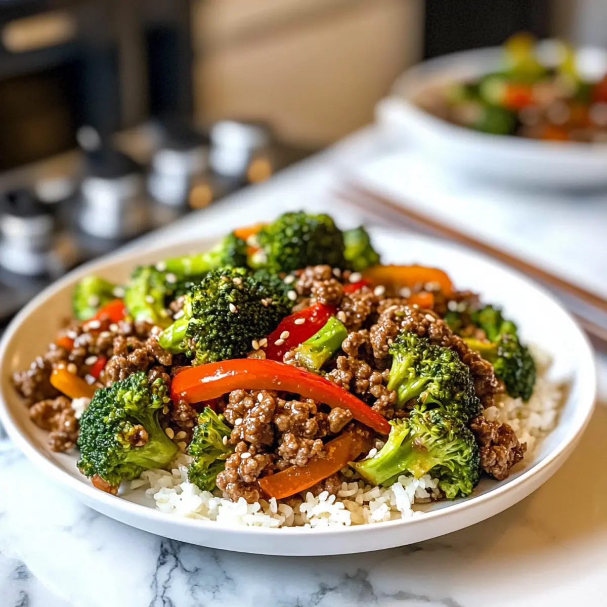 Rinderhackfleisch und Brokkoli Pfanne in 20 Minuten