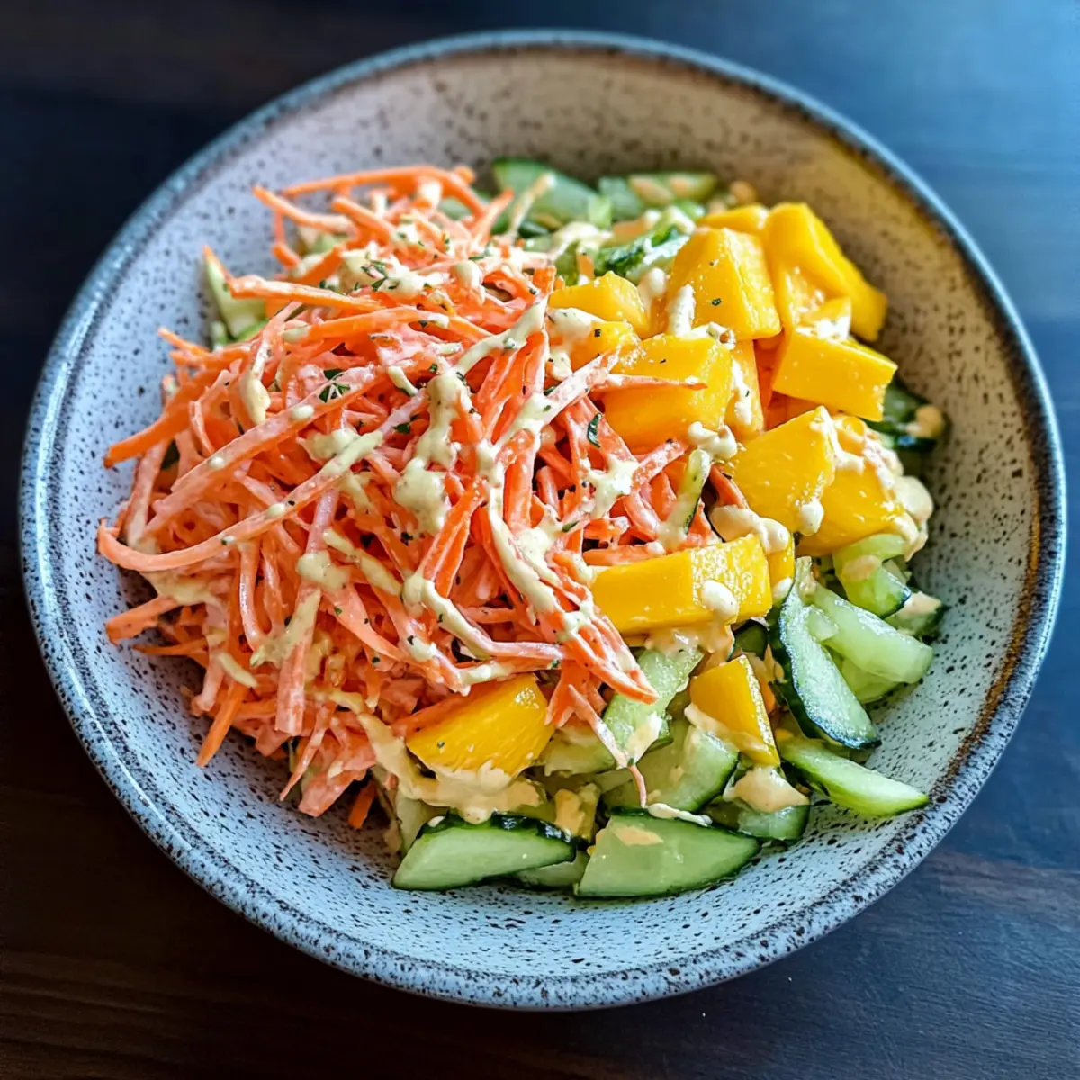 Schneller Kani-Salat mit Mango und Sriracha