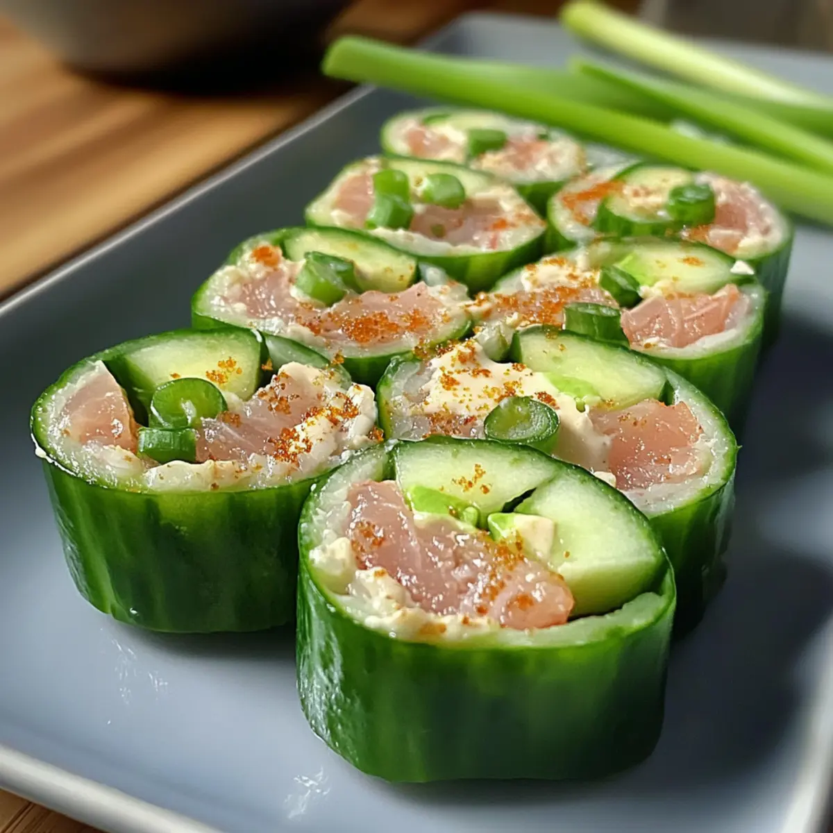 Keto Gurken Sushi Rollen leicht gemacht