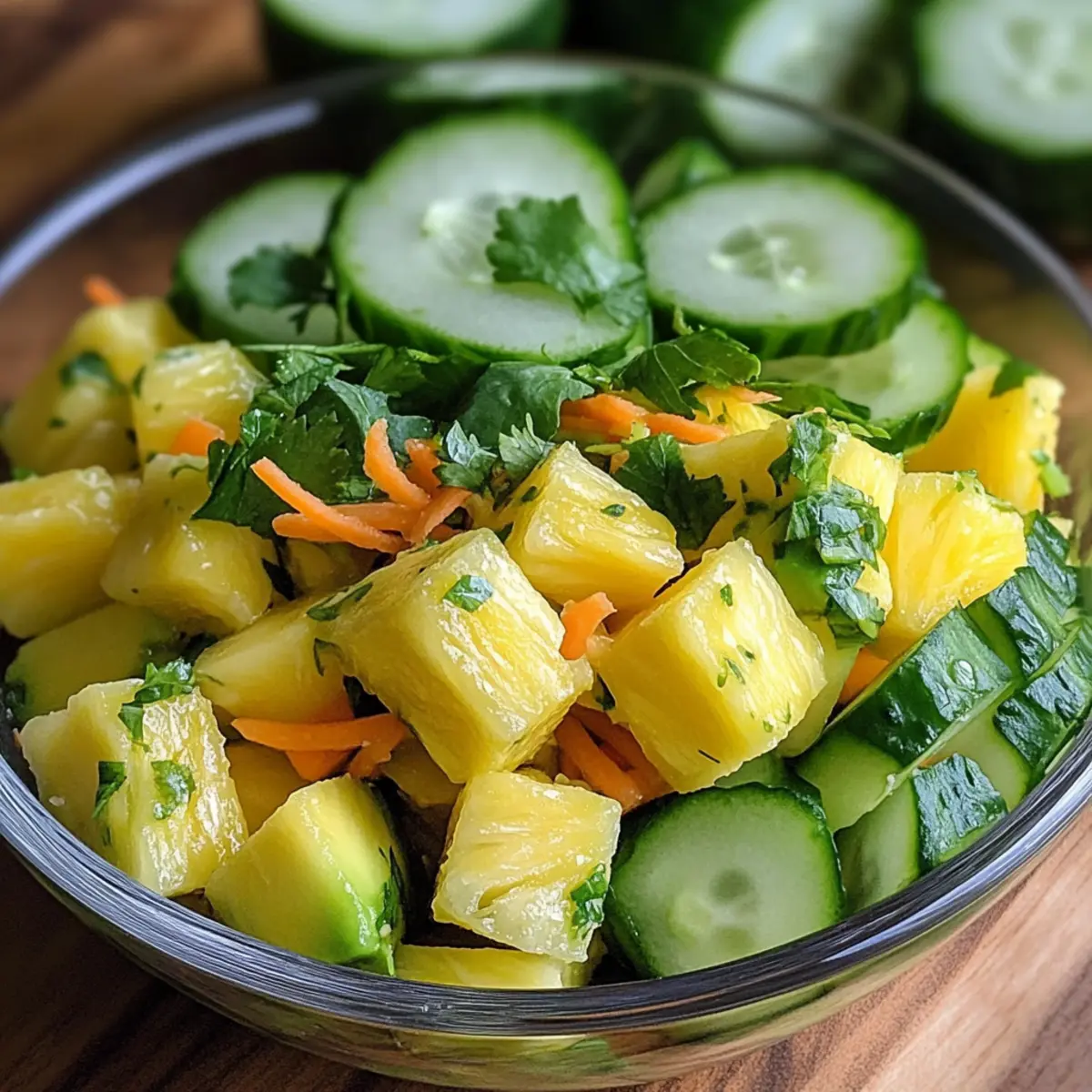 Ananas Gurkensalat – Frisch, Vegan und Schnell!