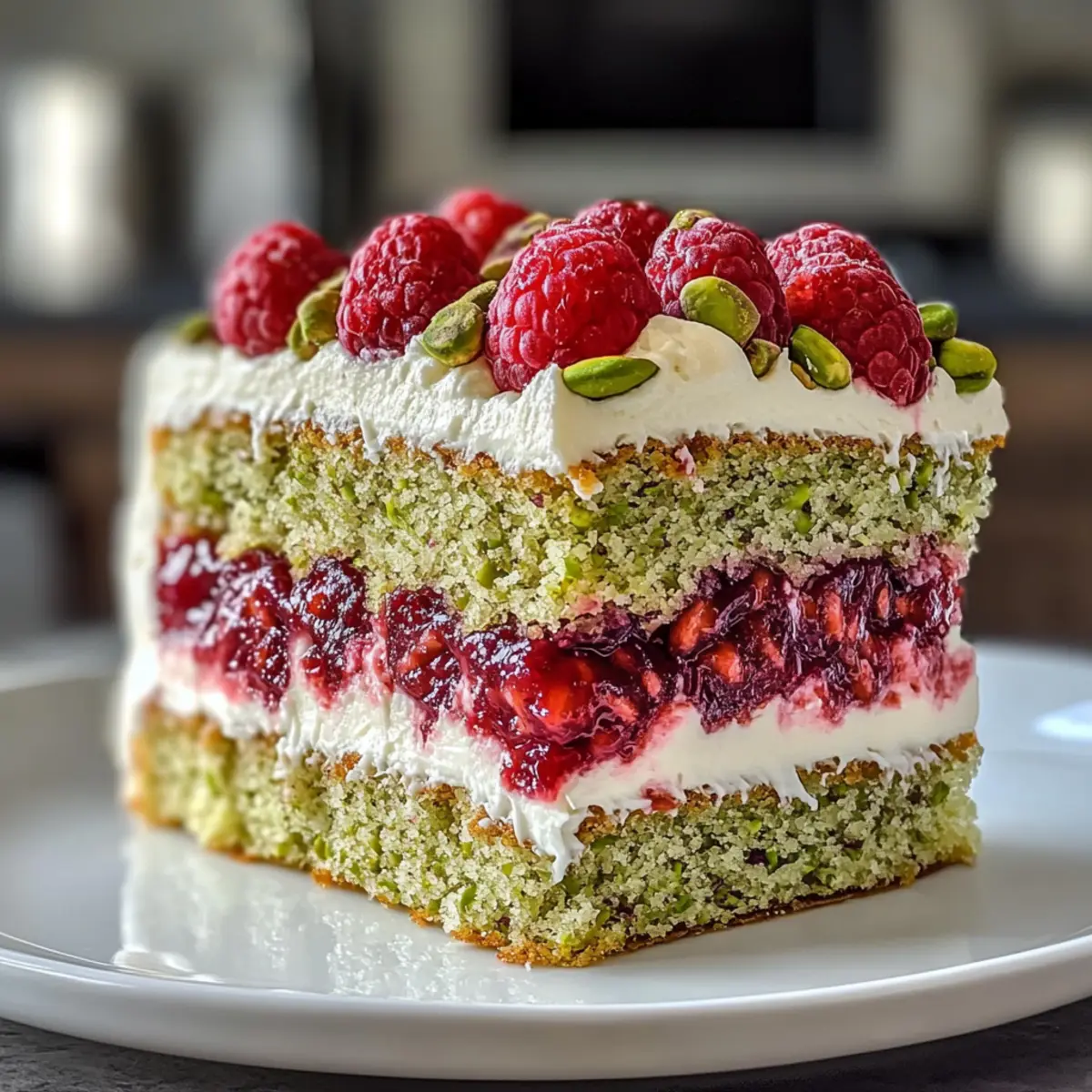Pistazien-Himbeer-Kuchen: Ein Traum in jedem Biss