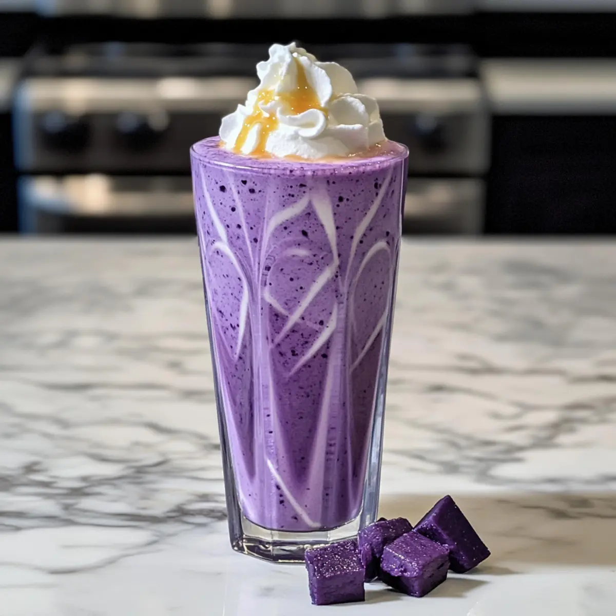 Lila Ube Macapuno Getränk für tropischen Genuss