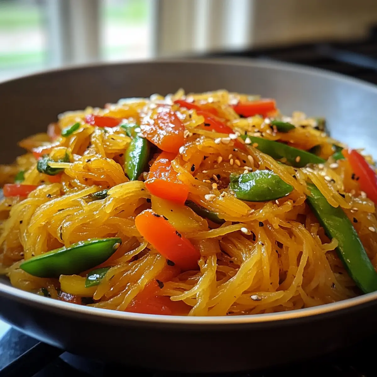Spaghetti-Kürbis Chow Mein leicht gemacht