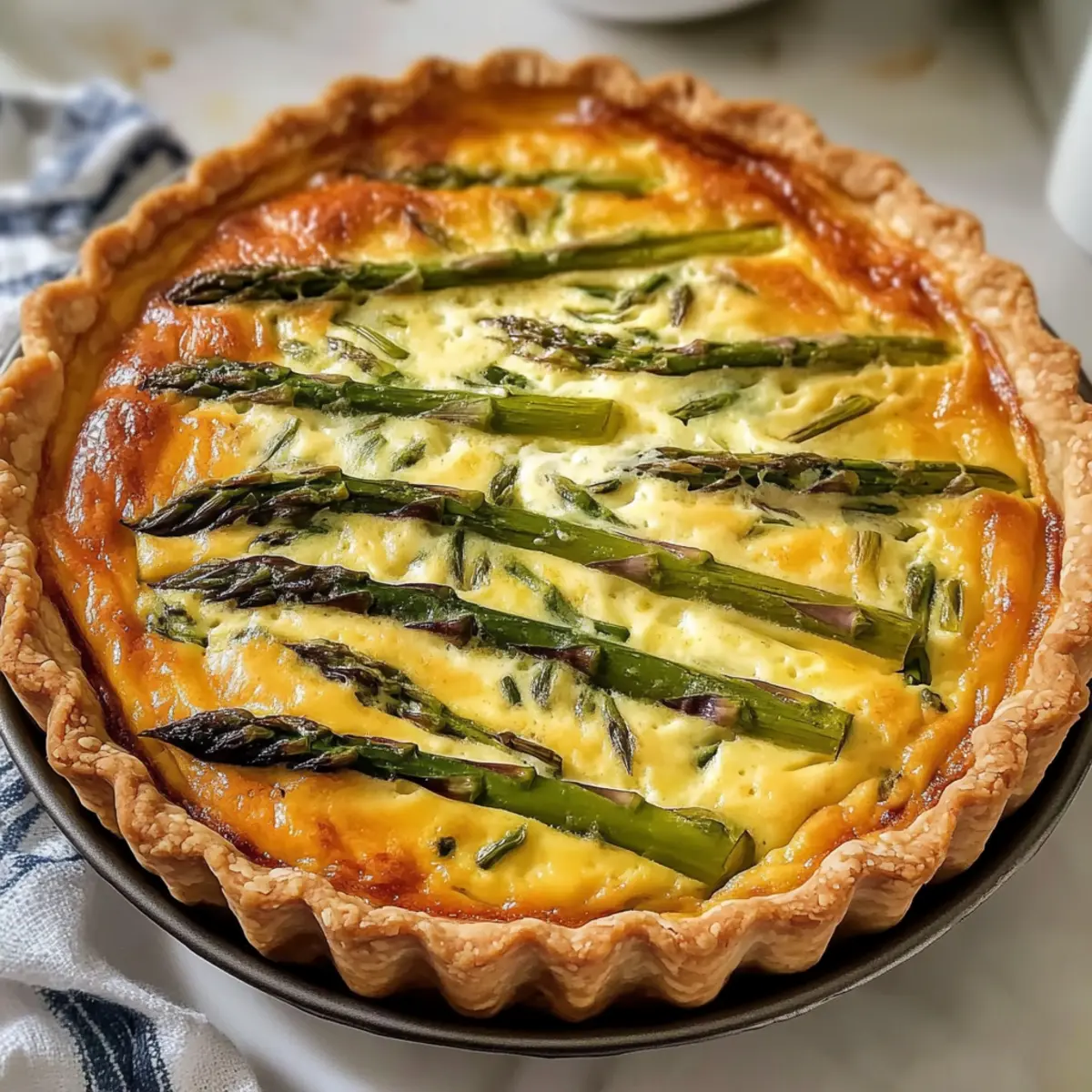 Leckere Spargel- und Gruyère-Quiche für Brunch