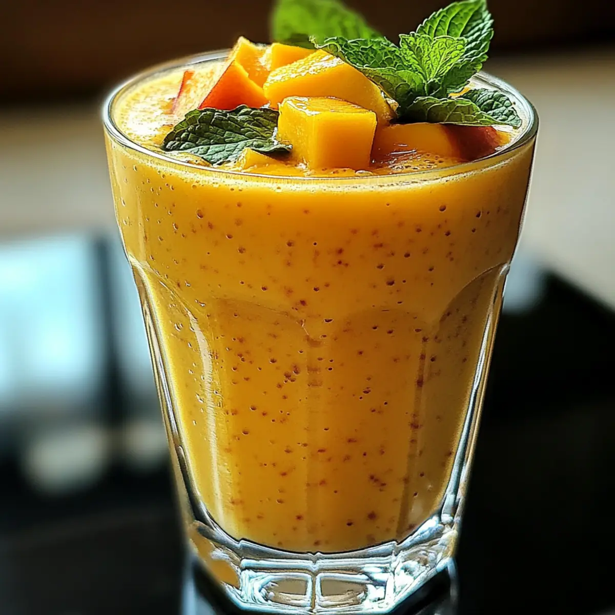 Tropische Freude Pfirsich Mango Joghurt Smoothie für jeden Tag