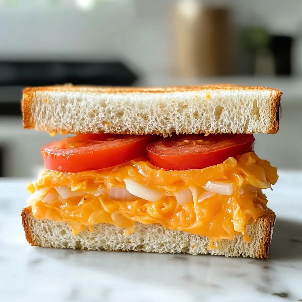 Tomatensandwich für den perfekten Teegenuss