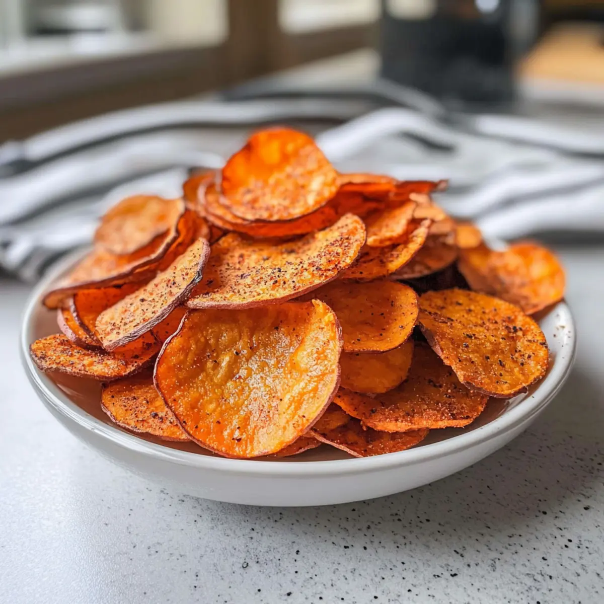 Luftfritteuse Süßkartoffelchips: Knuspriger Genuss