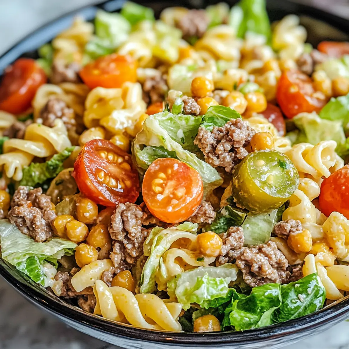 Big Mac Nudelsalat: Burgerflair in einer Schüssel