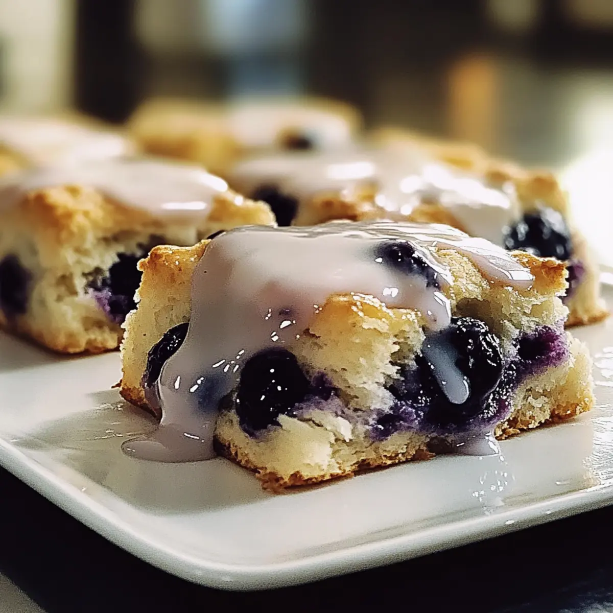 Heidelbeerbrötchen mit spritziger Zitronenglasur – Lecker und schnell