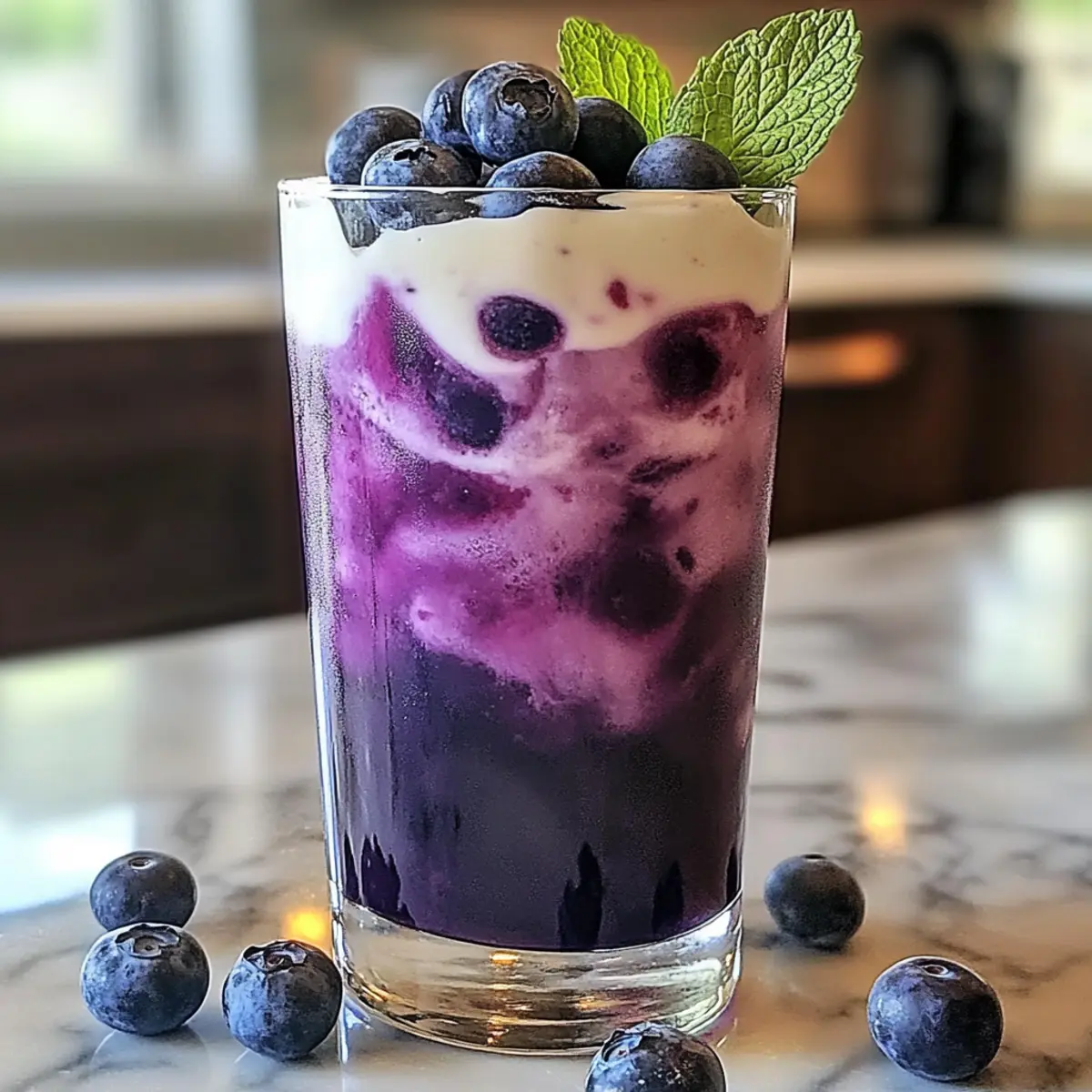 Blaubeer Italienische Limonade für heiße Tage