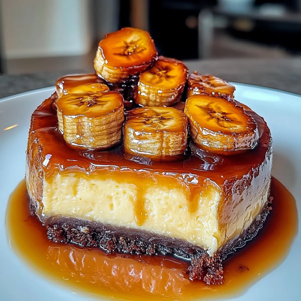 Karamellisierte Bananen-Käsekuchen für Feinschmecker