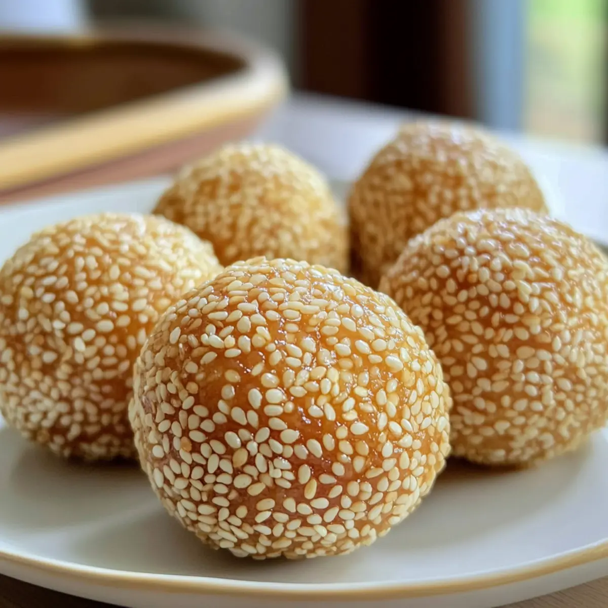 Chinesische frittierte Sesamkugeln perfekt selbstgemacht
