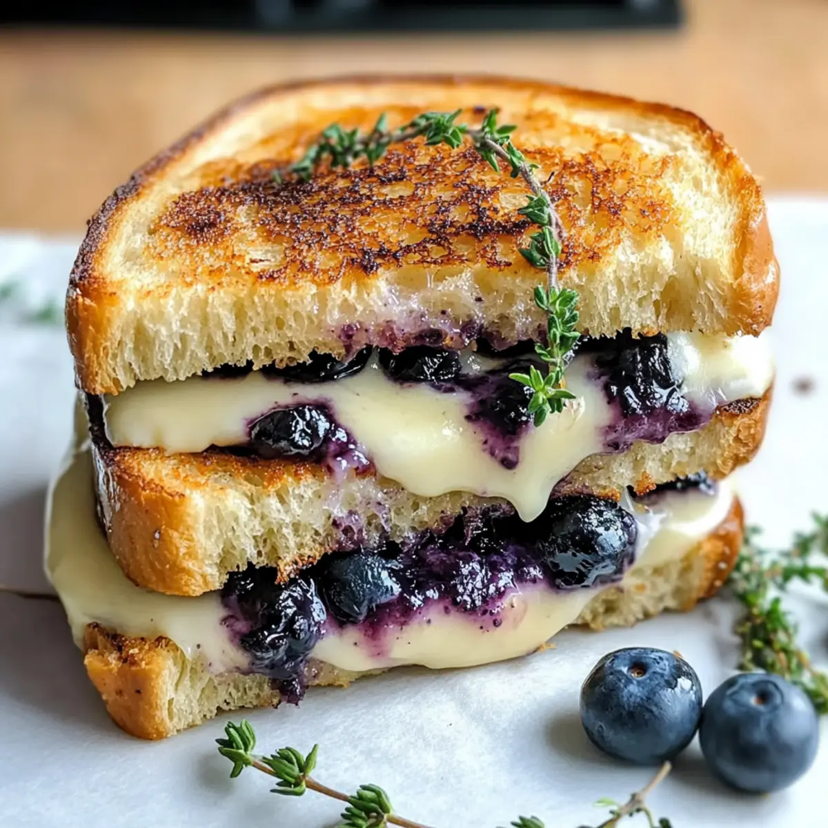 Crispy Blaubeer-Toastkäse für ein Geschmackserlebnis