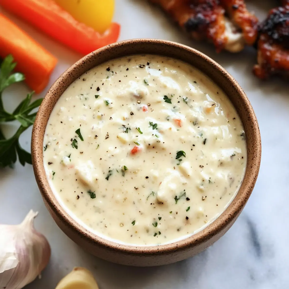Knoblauch Parmesan Sauce in 5 Minuten zubereiten