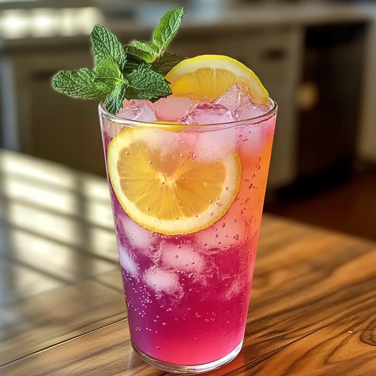 Erfrischendes Honig Zitrone Rosa Soda Rezept