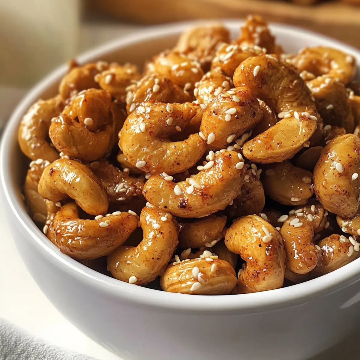 Honig-Sesam-Cashews für den perfekten Snack