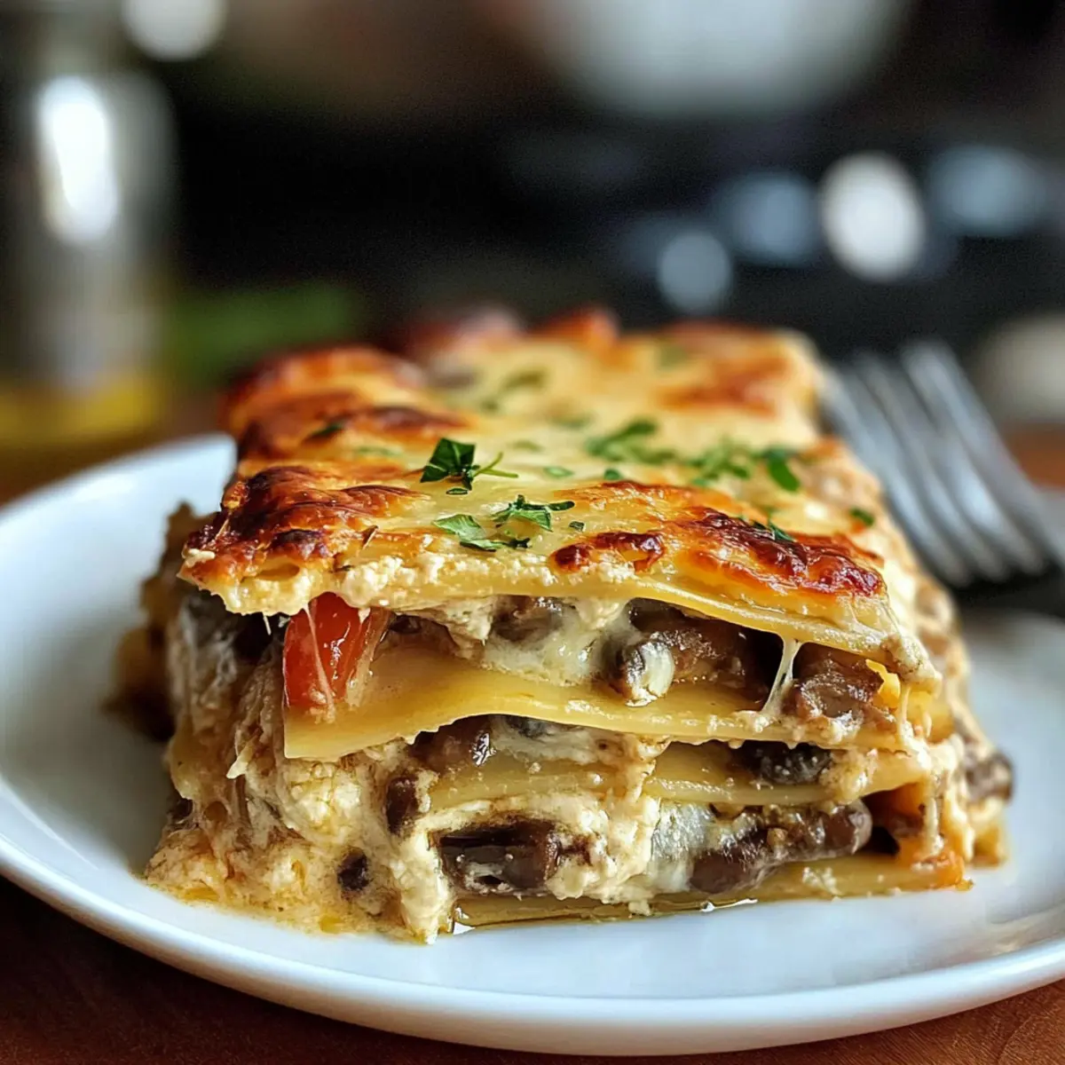 Pilzlasagne mit Traubentomaten – Vegetarischer Genuss