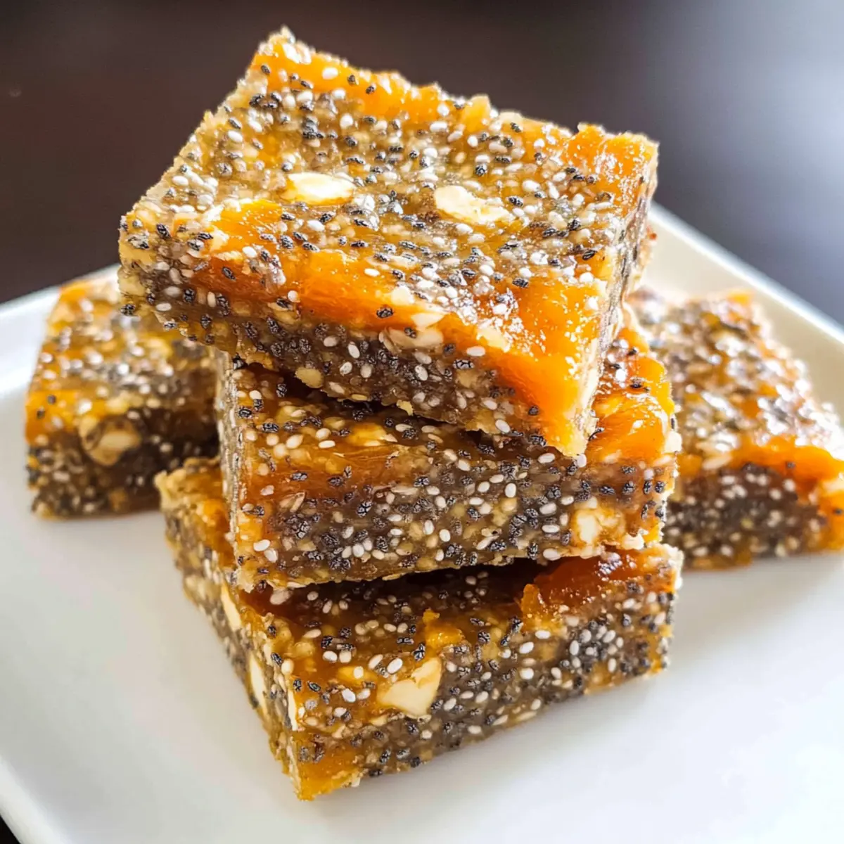 Keine-Backen-Aprikosen-Chia-Energie-Riegel für Energie unterwegs