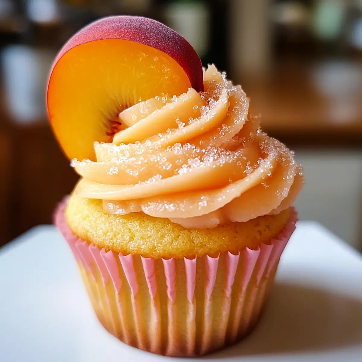 Pfirsich Bellini Cupcakes für festliche Anlässe