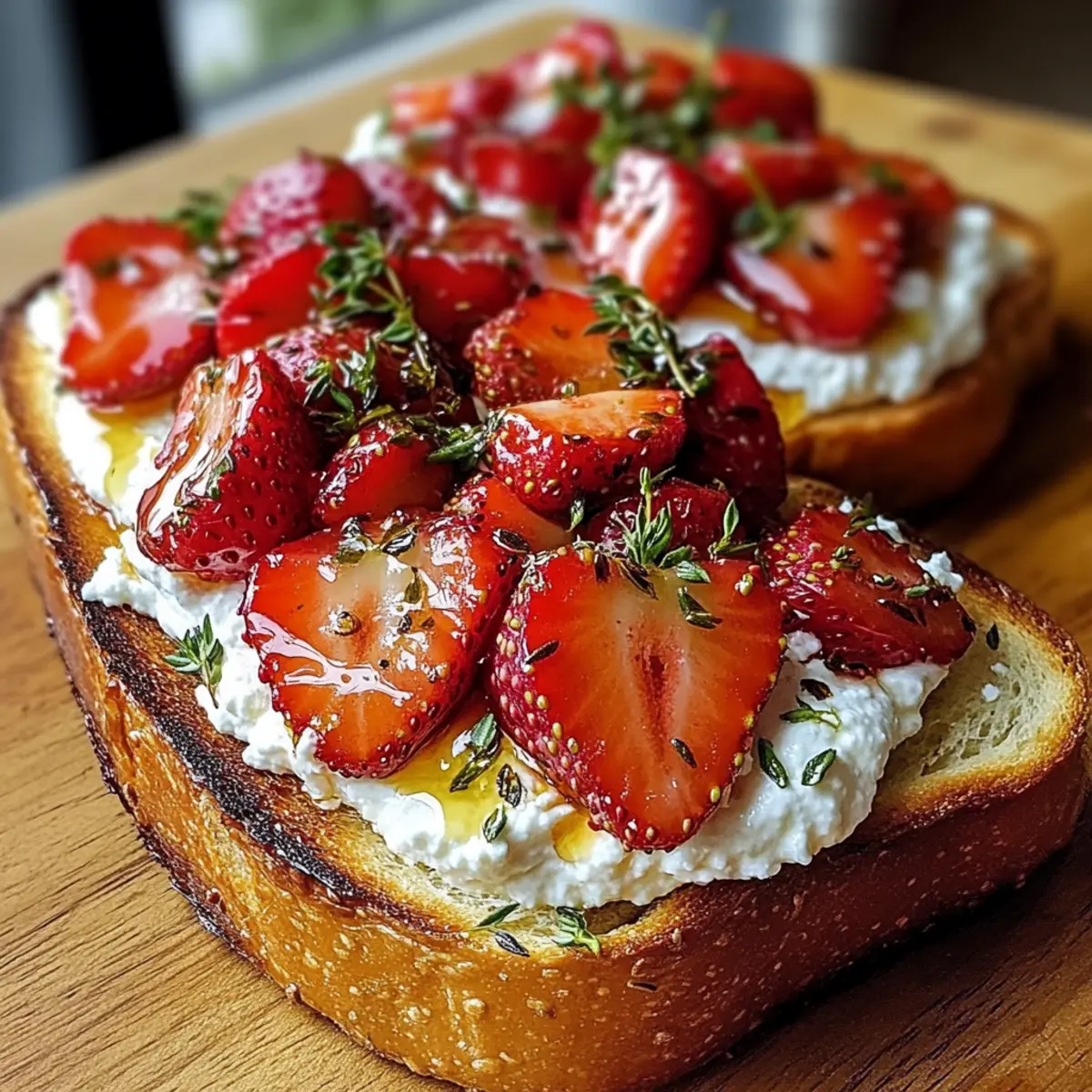 Gerösteter Erdbeer-Quark-Toast für jeden Anlass