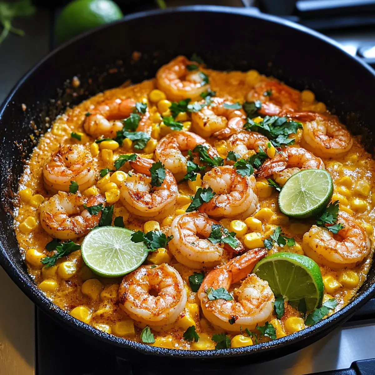 Garnelen und cremiger Mais in 30 Minuten zubereiten