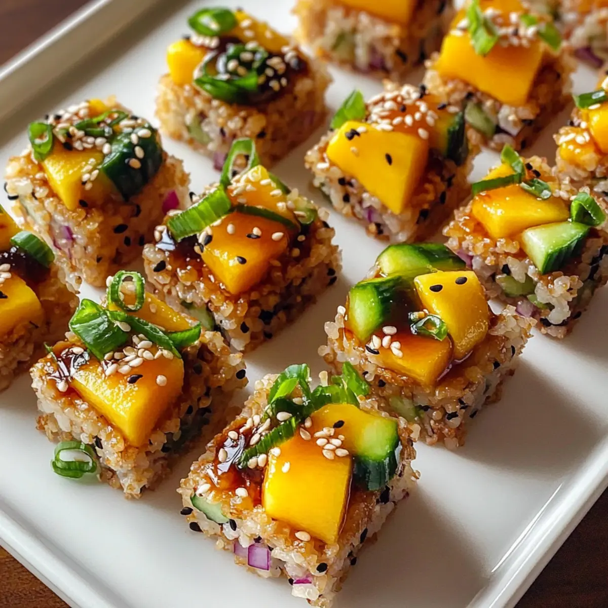 Swicy Mango Knuspriger Reis Sushi für Feinschmecker