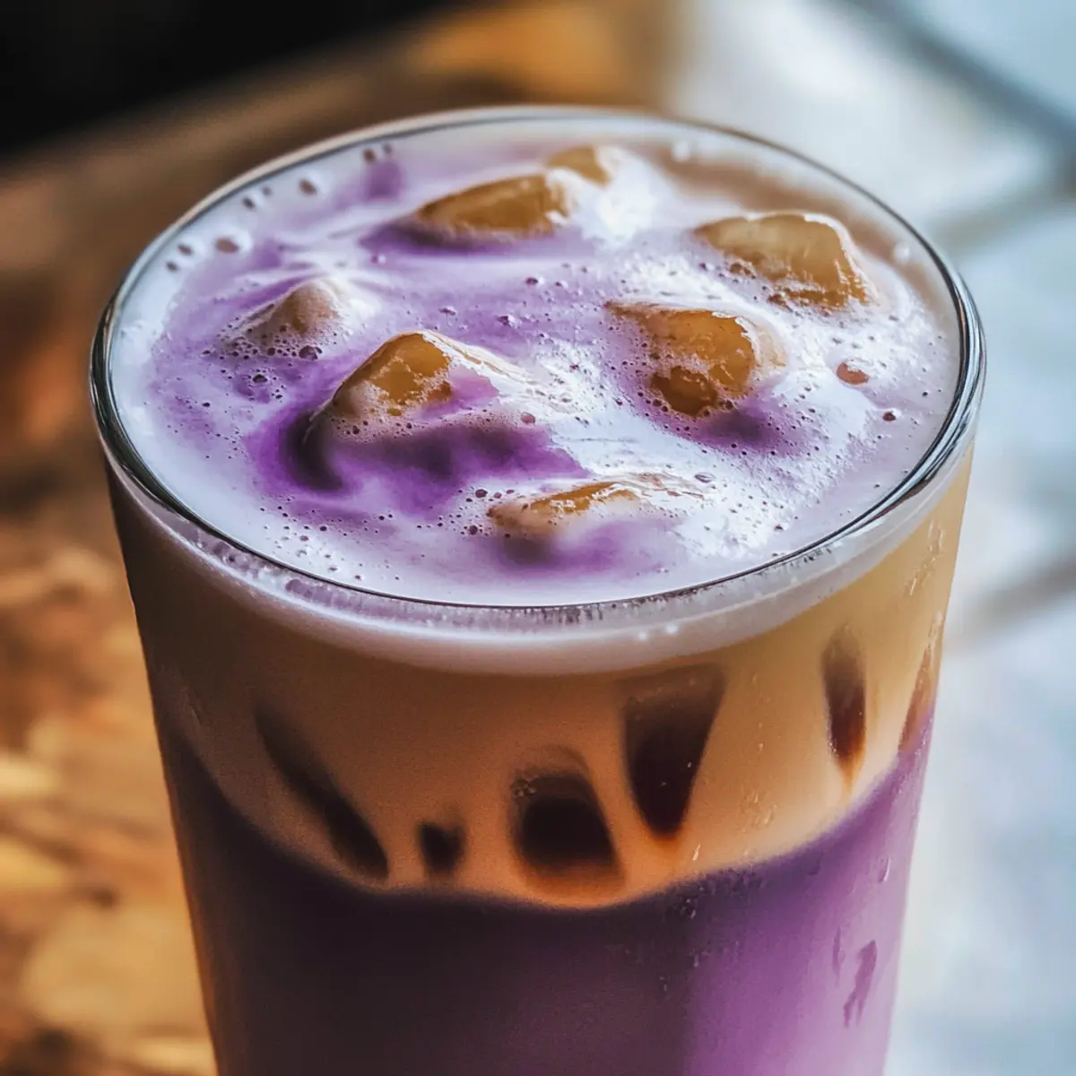 Ube Vanille Kalter Schaum in 5 Minuten zubereiten