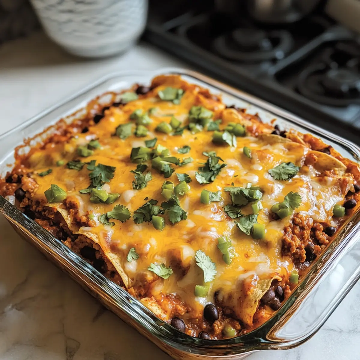 Rindfleisch Enchilada Auflauf für die ganze Familie