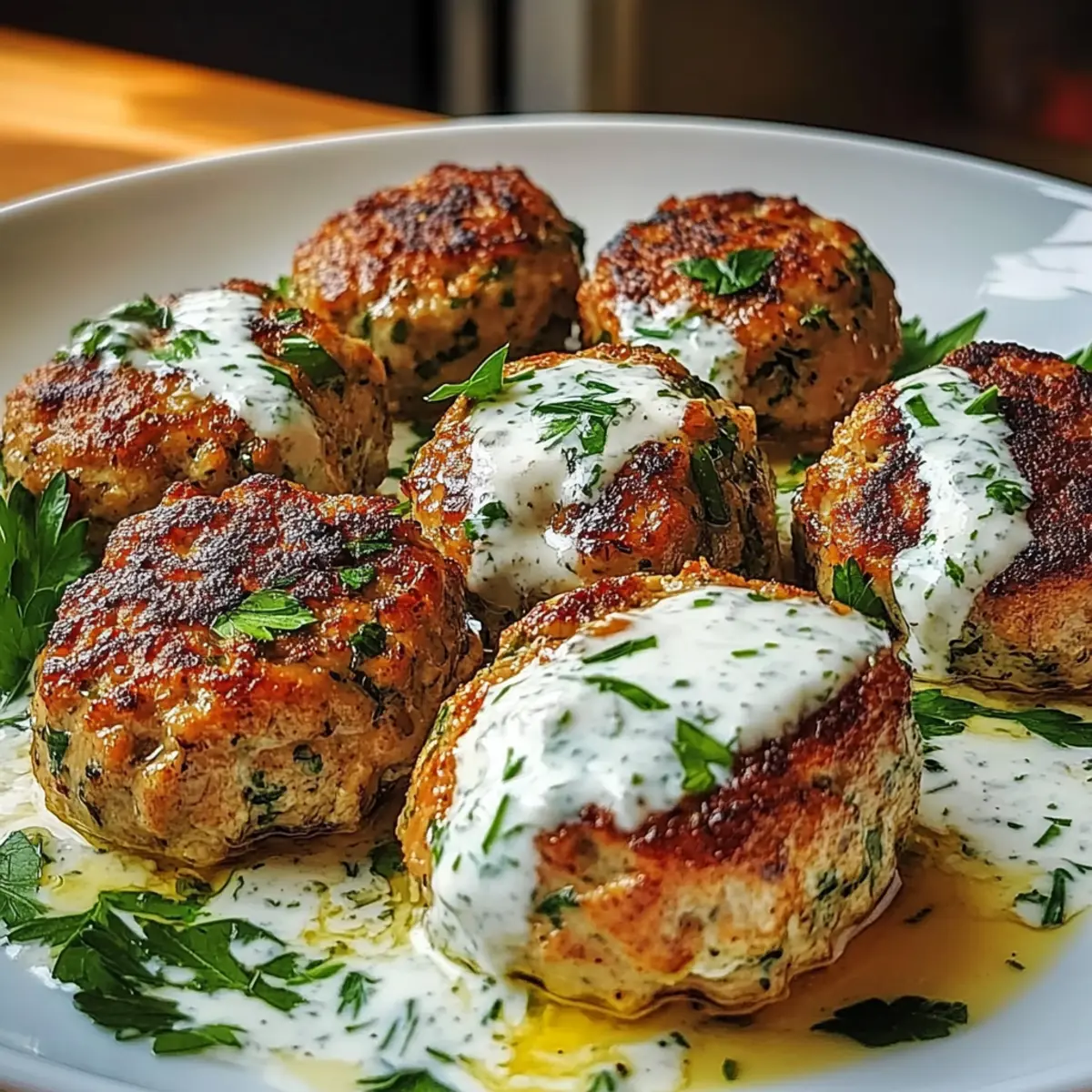 Hähnchen-Kofta mit Knoblauch-Joghurt-Sauce genießen