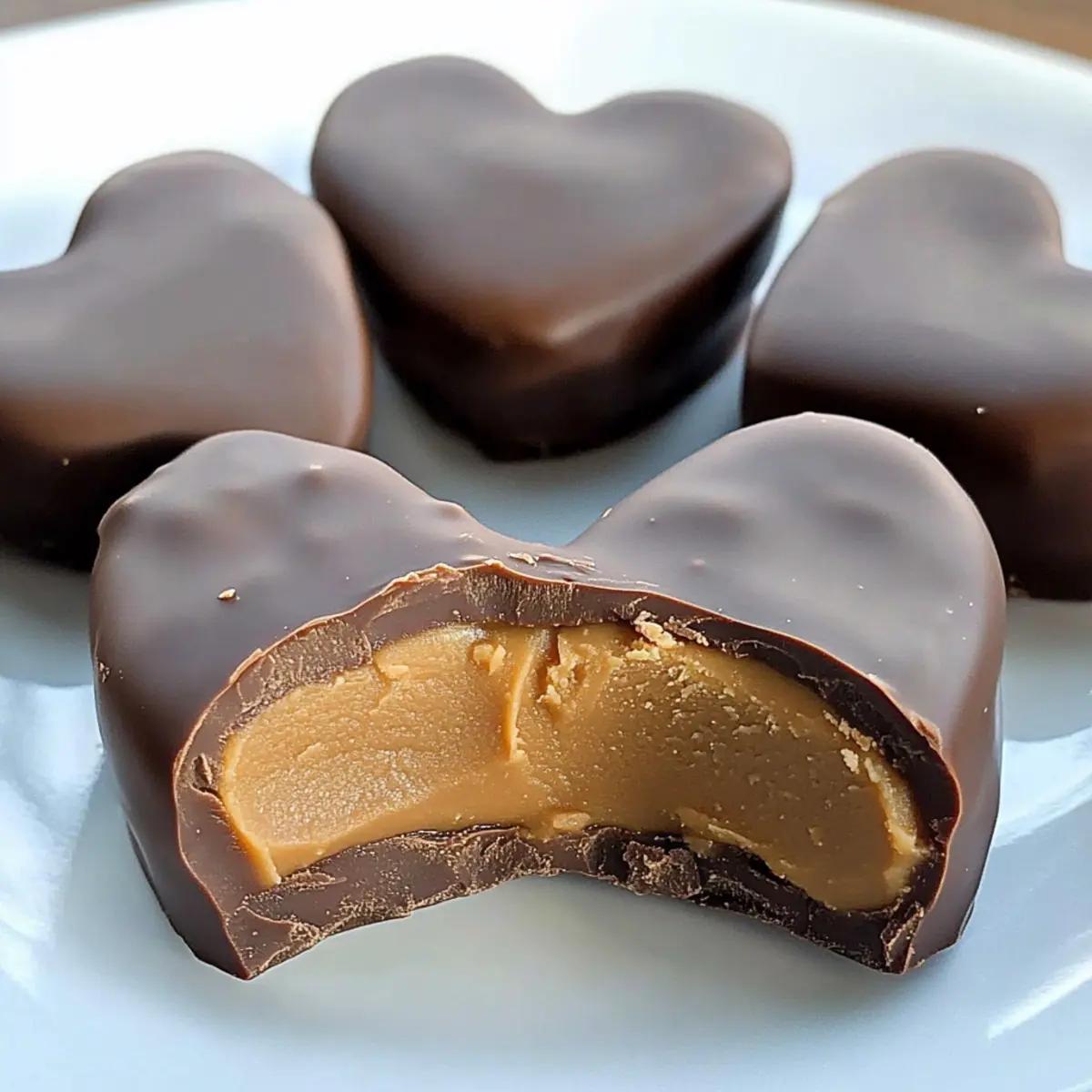 Schokoladen-Erdnussbutter-Valentinsherz ganz einfach