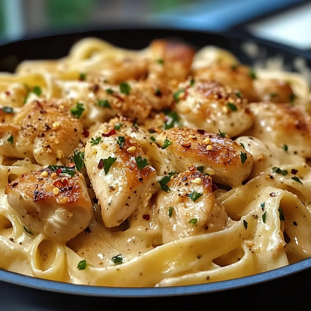Cremige italienische Hühnchen-Pasta für jeden Abend