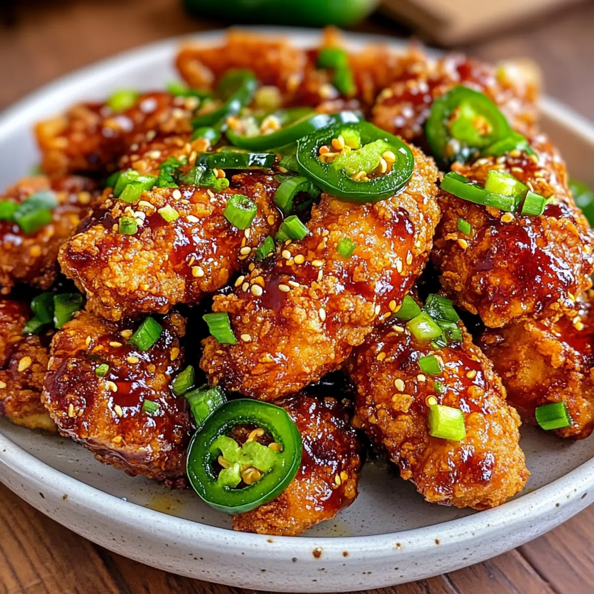 Knusprig würziges Jalapeño-Hühnchen genießen