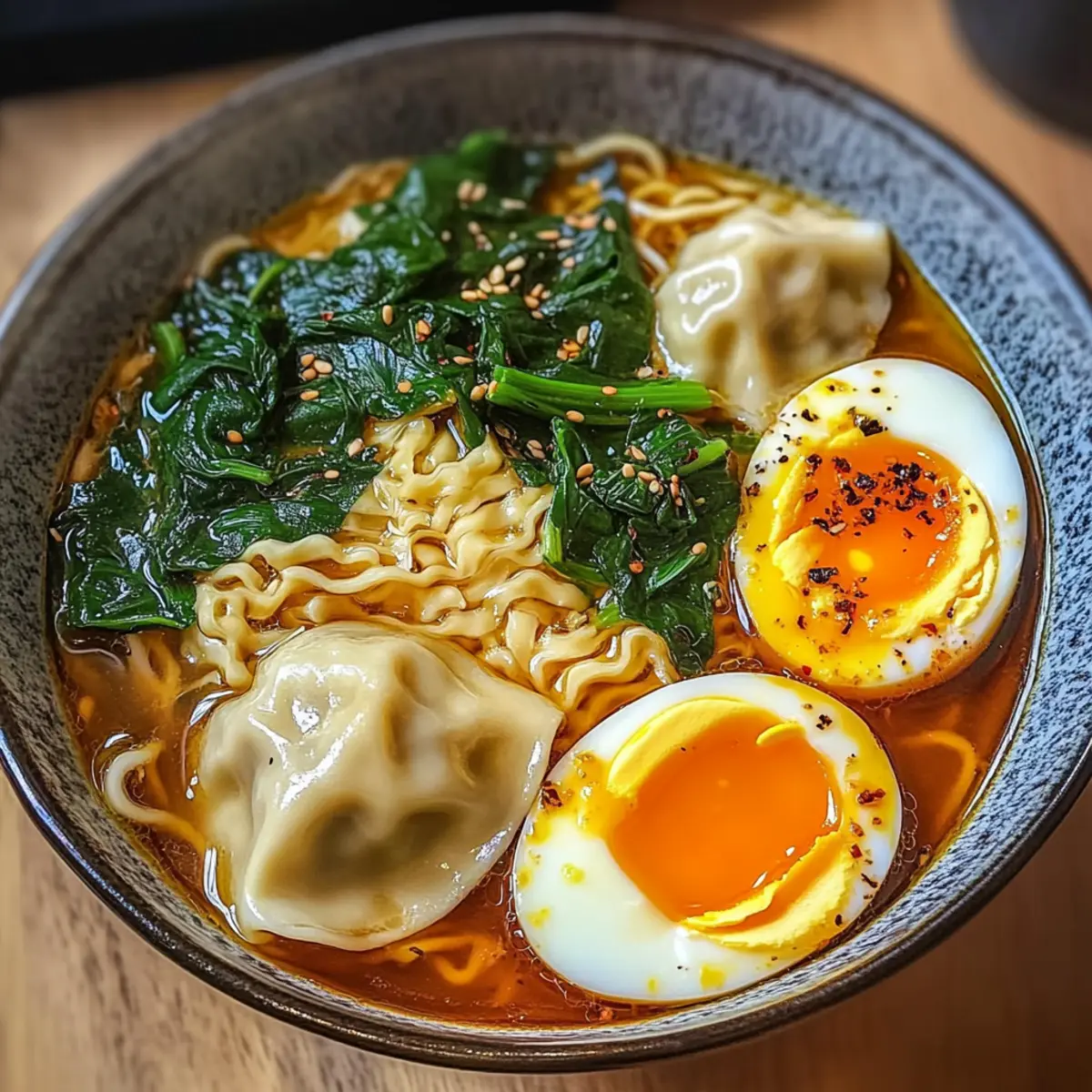 Teigtaschen Ramen Schüssel für perfekten Genuss