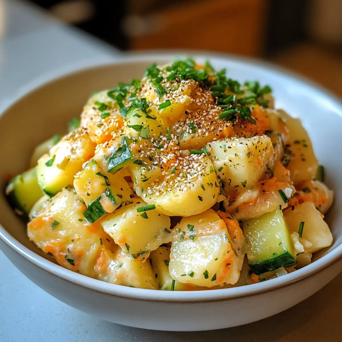 Koreanischer Kartoffelsalat: cremig und anpassbar