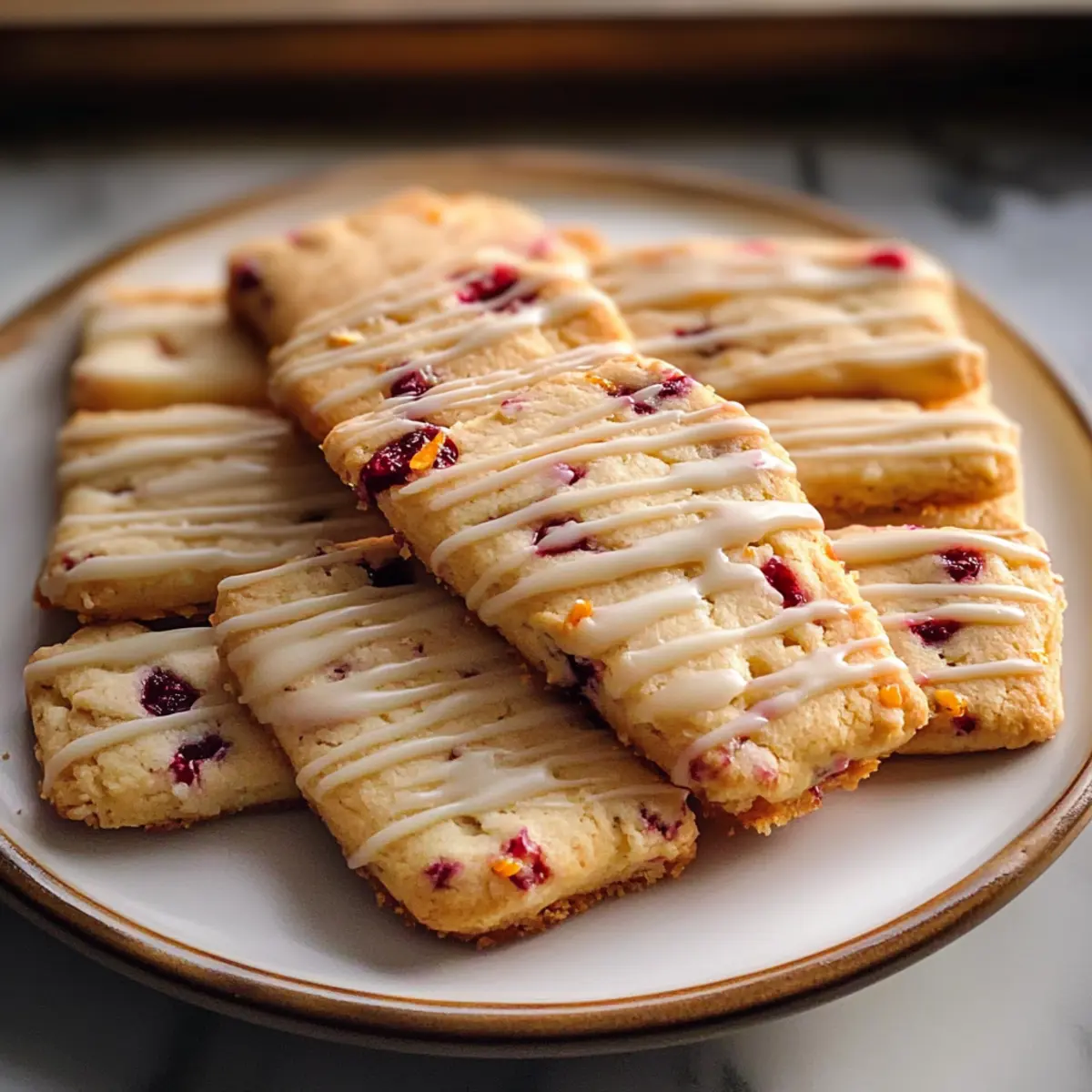 Orangen-Cranberry-Shortbread-Kekse für die Feiertage