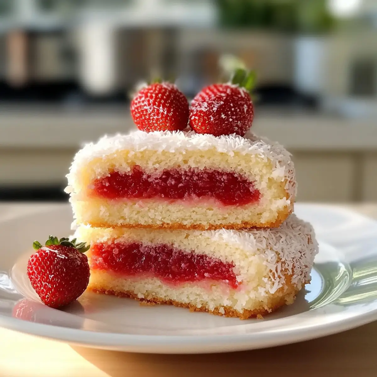 Erdbeer-Kokos-Sponge-Kuchen leicht gemacht