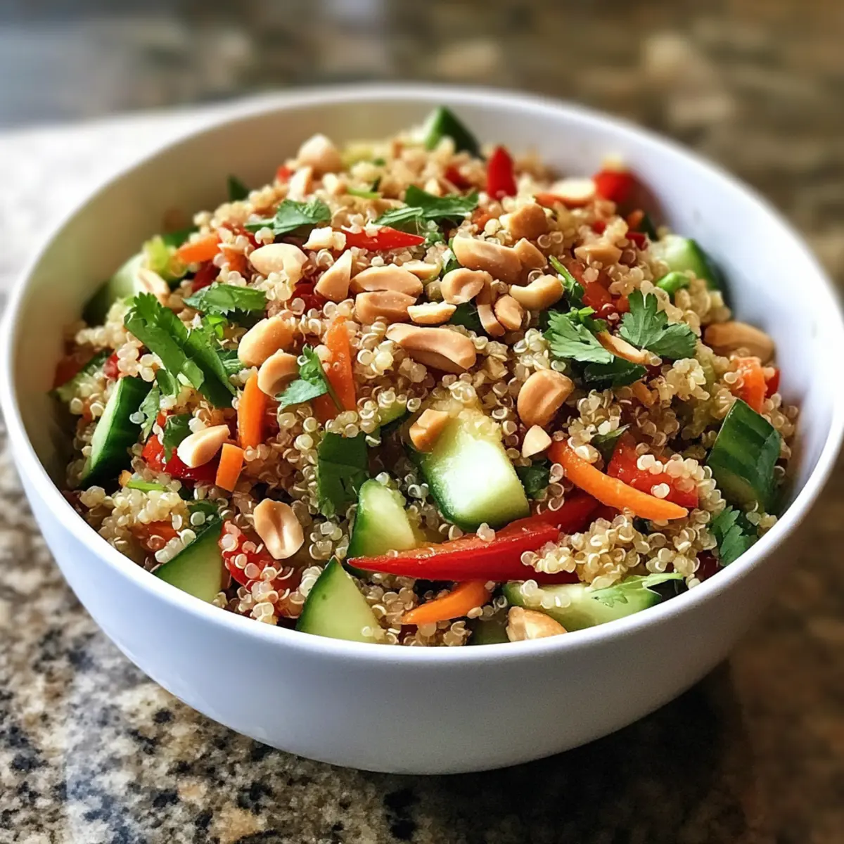 Thailändischer Quinoa Crunch Salat für jeden Tag
