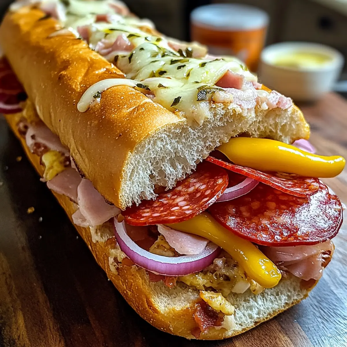 Gebackenes Italienisches Unteres Sandwich: Genuss pur