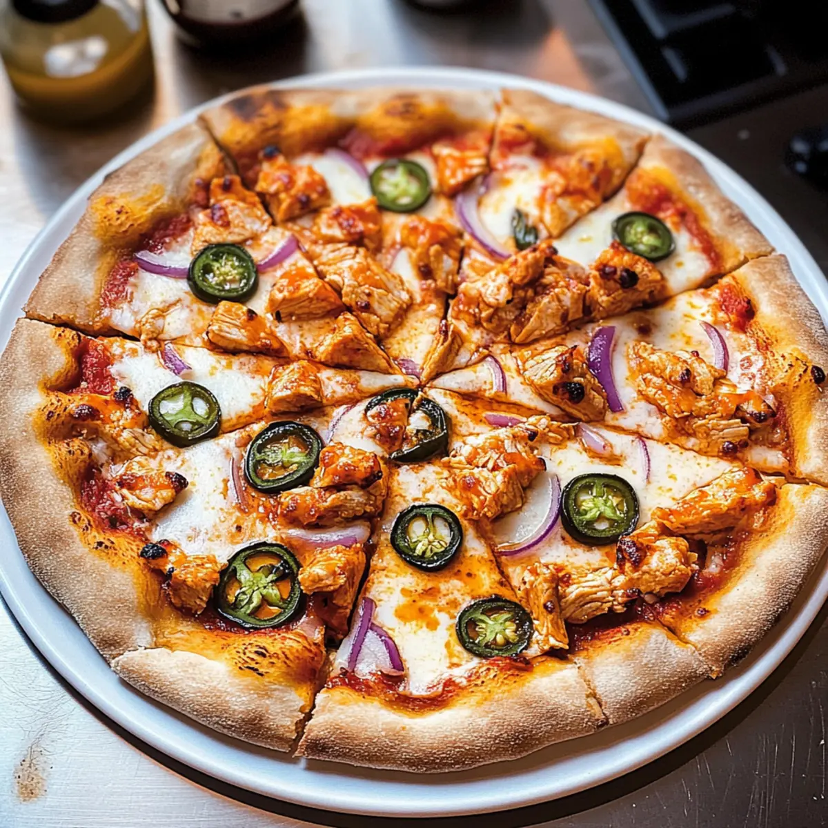 Buffalo-Hühnchen-Pizza für dein Grillfest