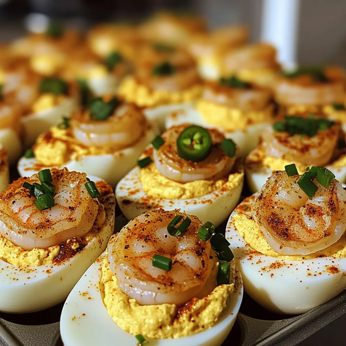 Cajun Garnelen Eier mit Senf – Einfach lecker!