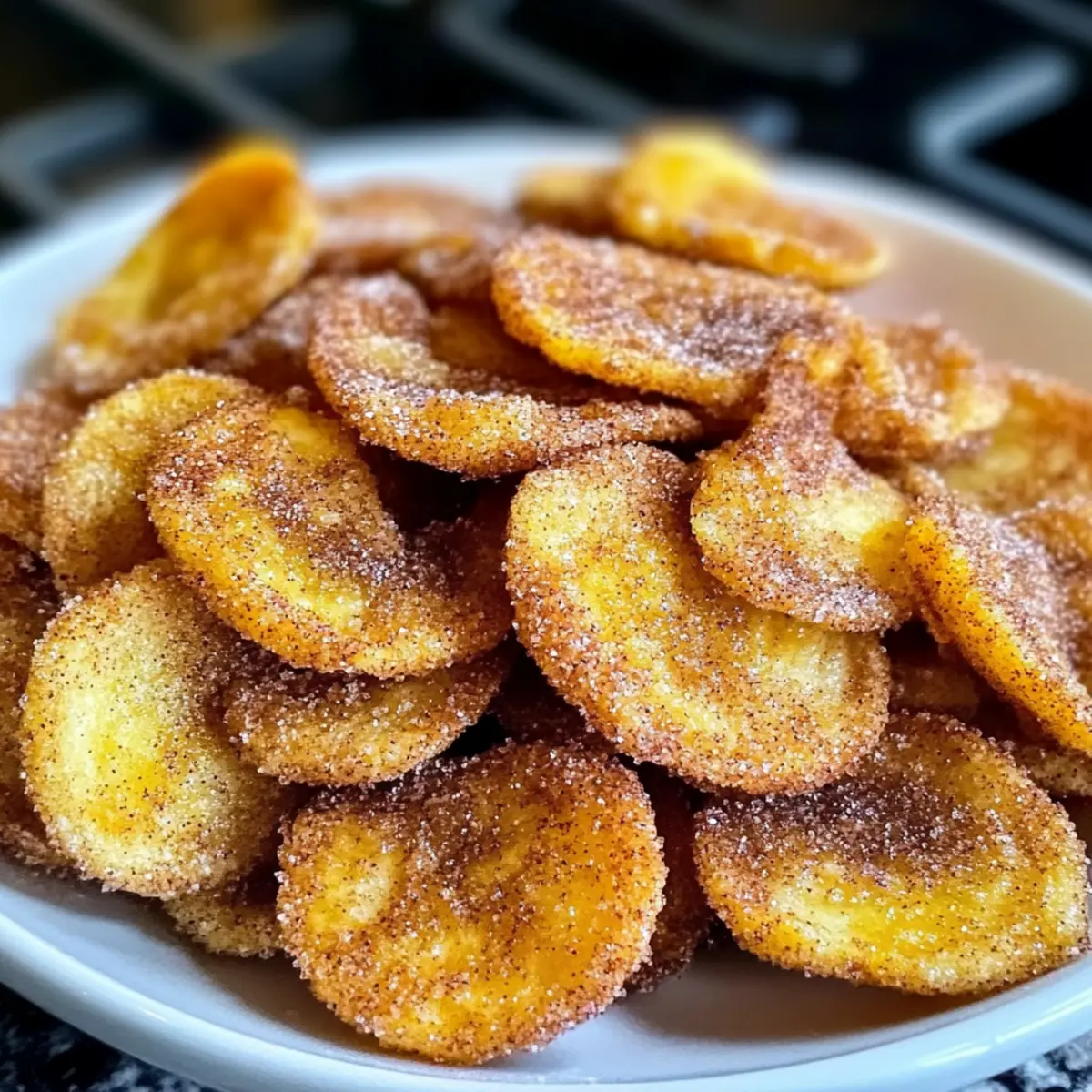Zimt-Zucker Luftfritteuse Bananenchips leicht gemacht