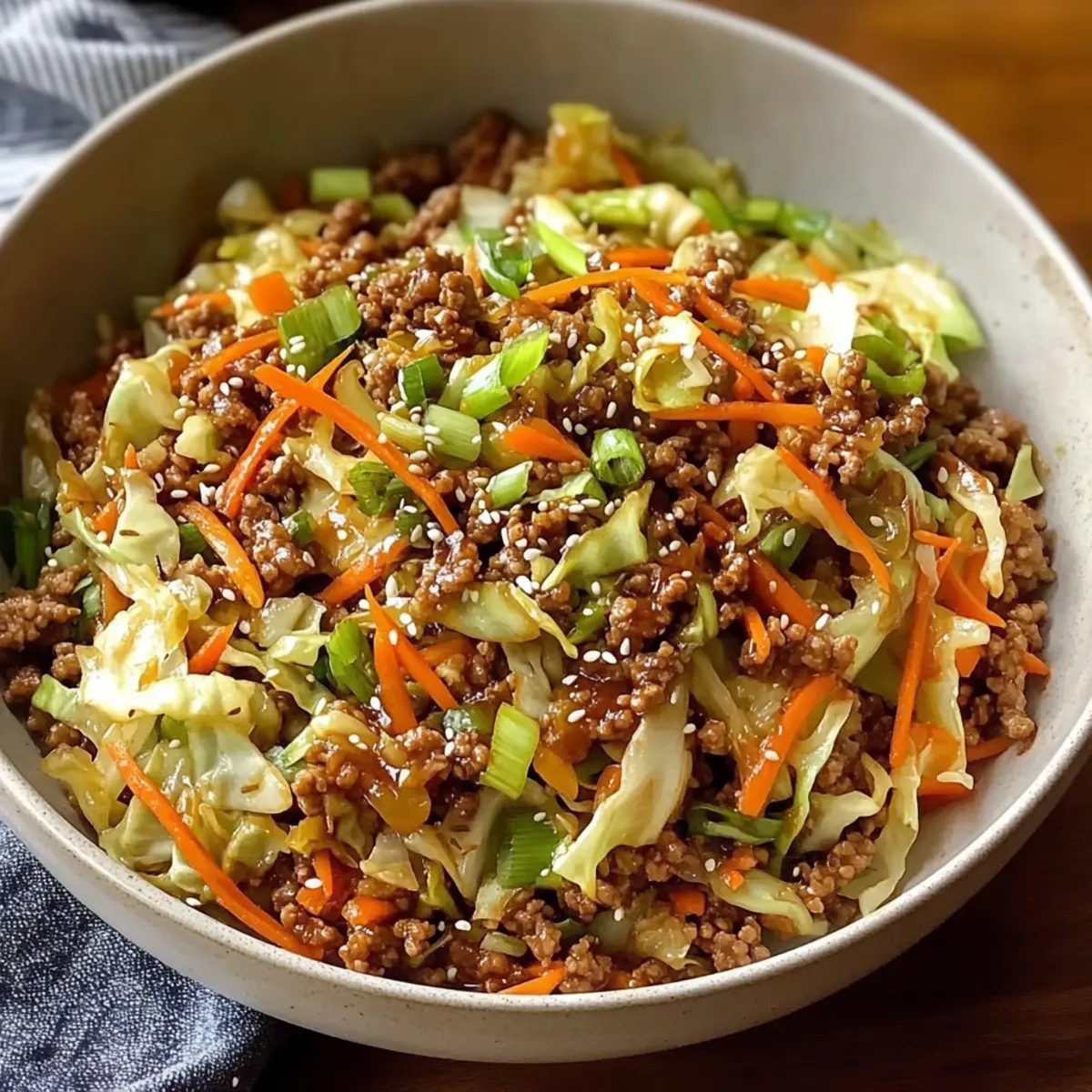 Rinderhackfleisch und Kohl Pfanne in 30 Minuten