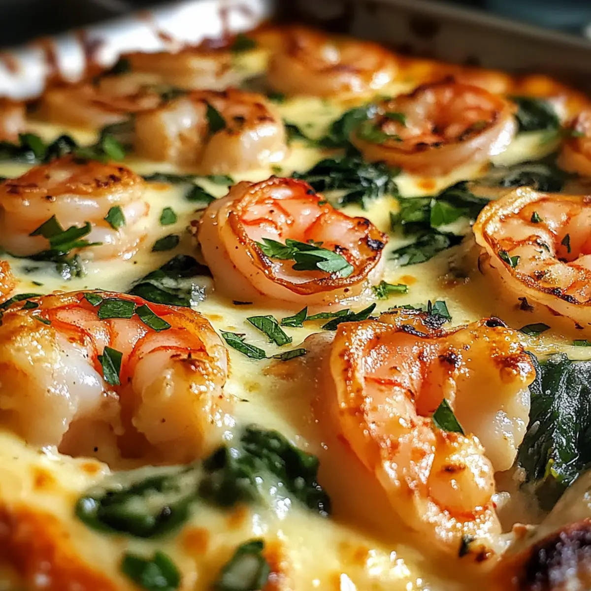 Niedrig-Kohlenhydrat Garnelen Tuscan Auflauf für Eilige