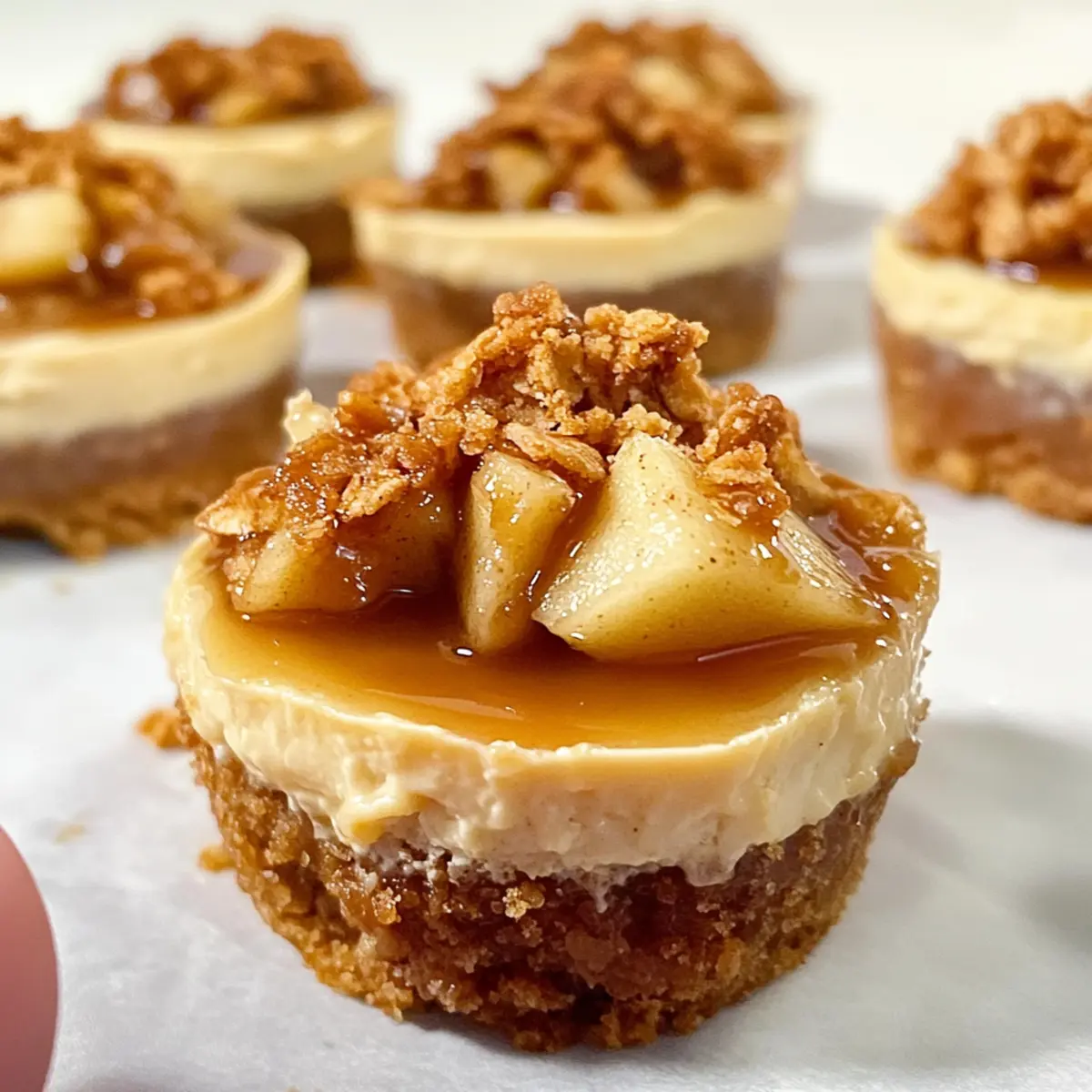 Mini Apfel-Karamell-Käsekuchen für den perfekten Herbst