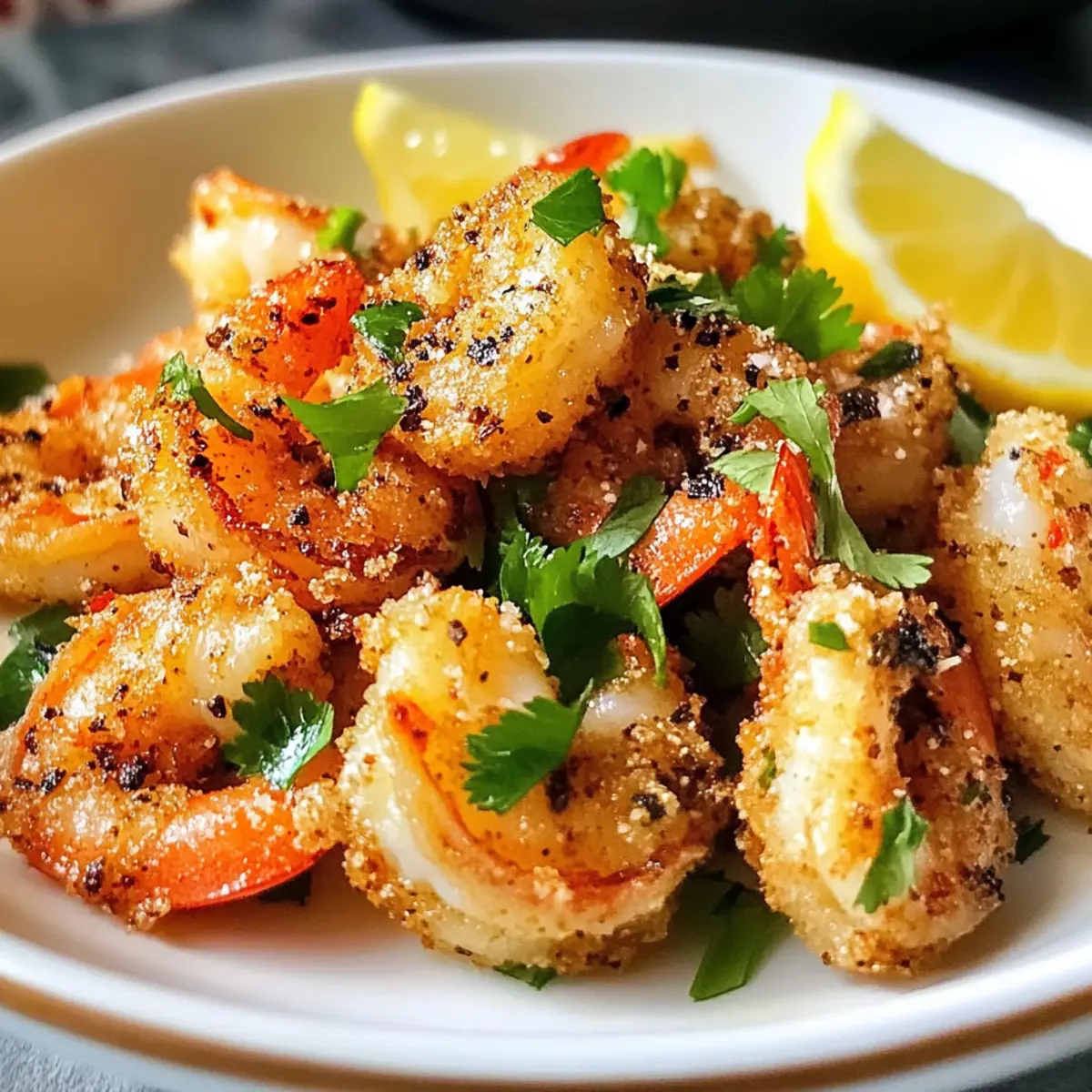 Salz und Pfeffer knusprige Garnelen für den Genuss