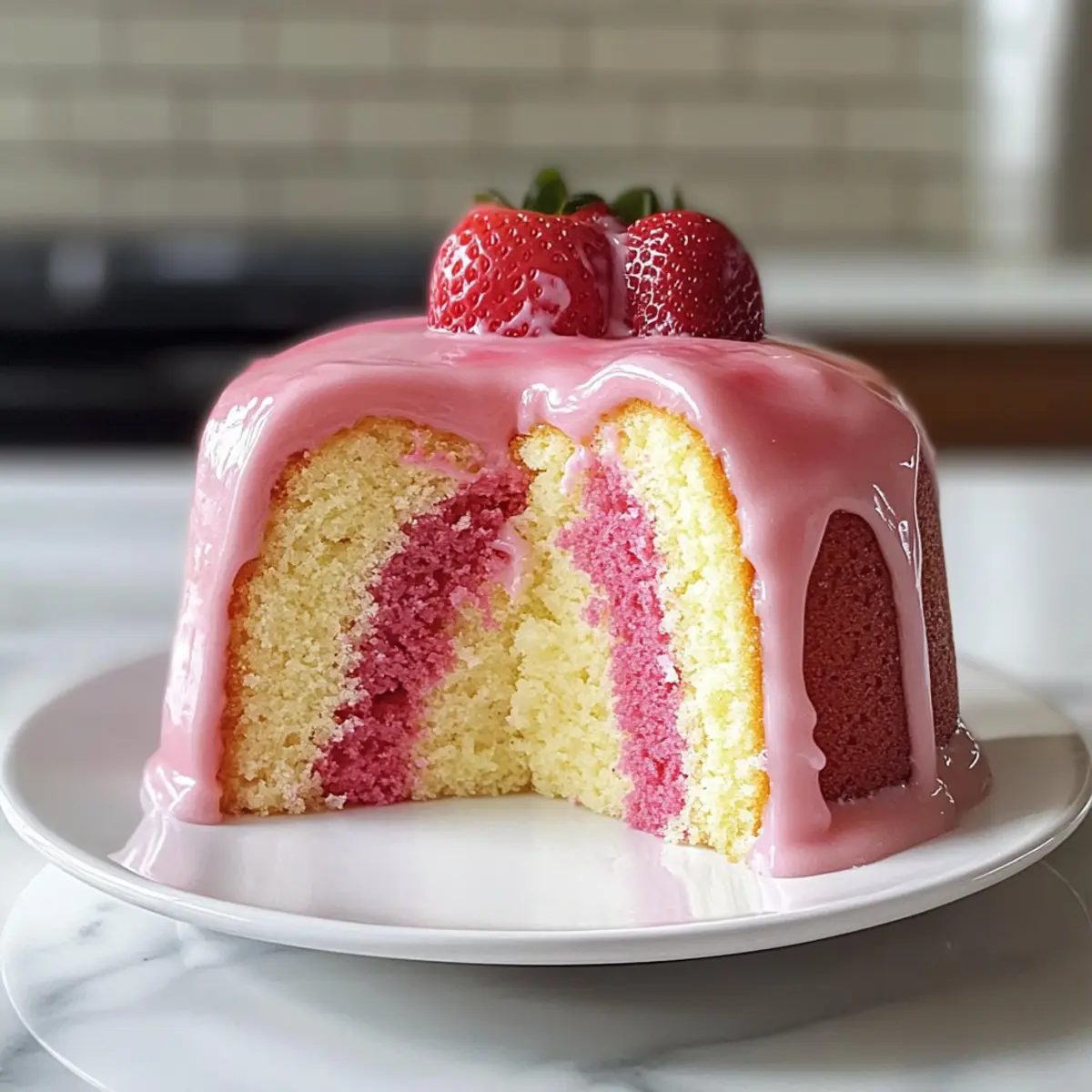 Erdbeer-Milchshake-Pfundkuchen für jeden Anlass