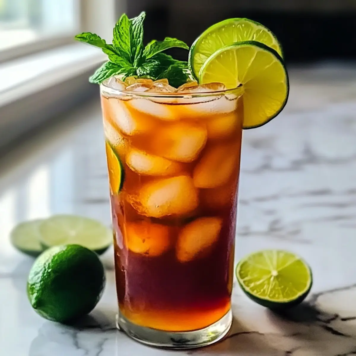 Erfrischender Thai Limettentee Eistee für heiße Tage