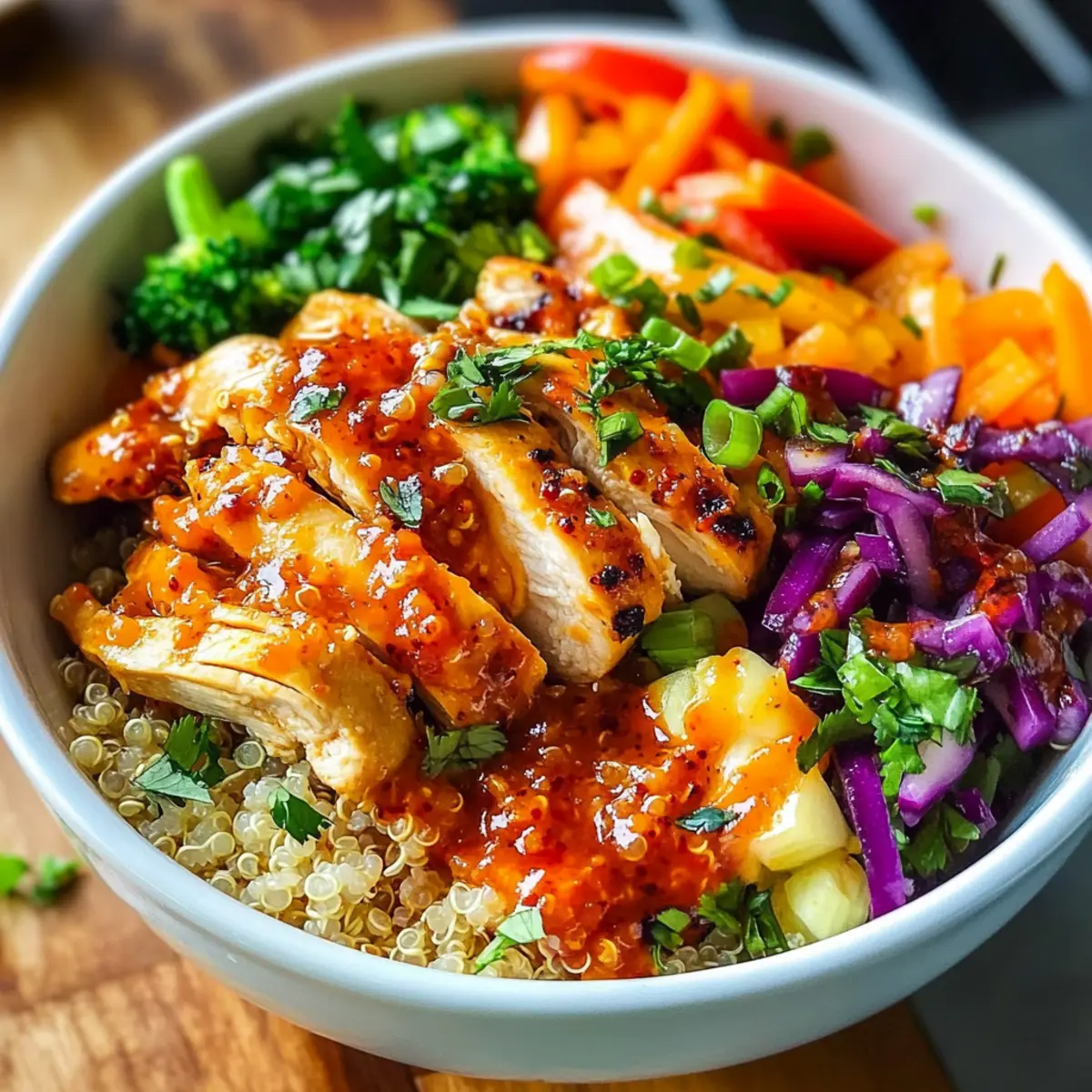 Thai Süß-Chili-Hühnchen Buddha-Schalen leicht gemacht