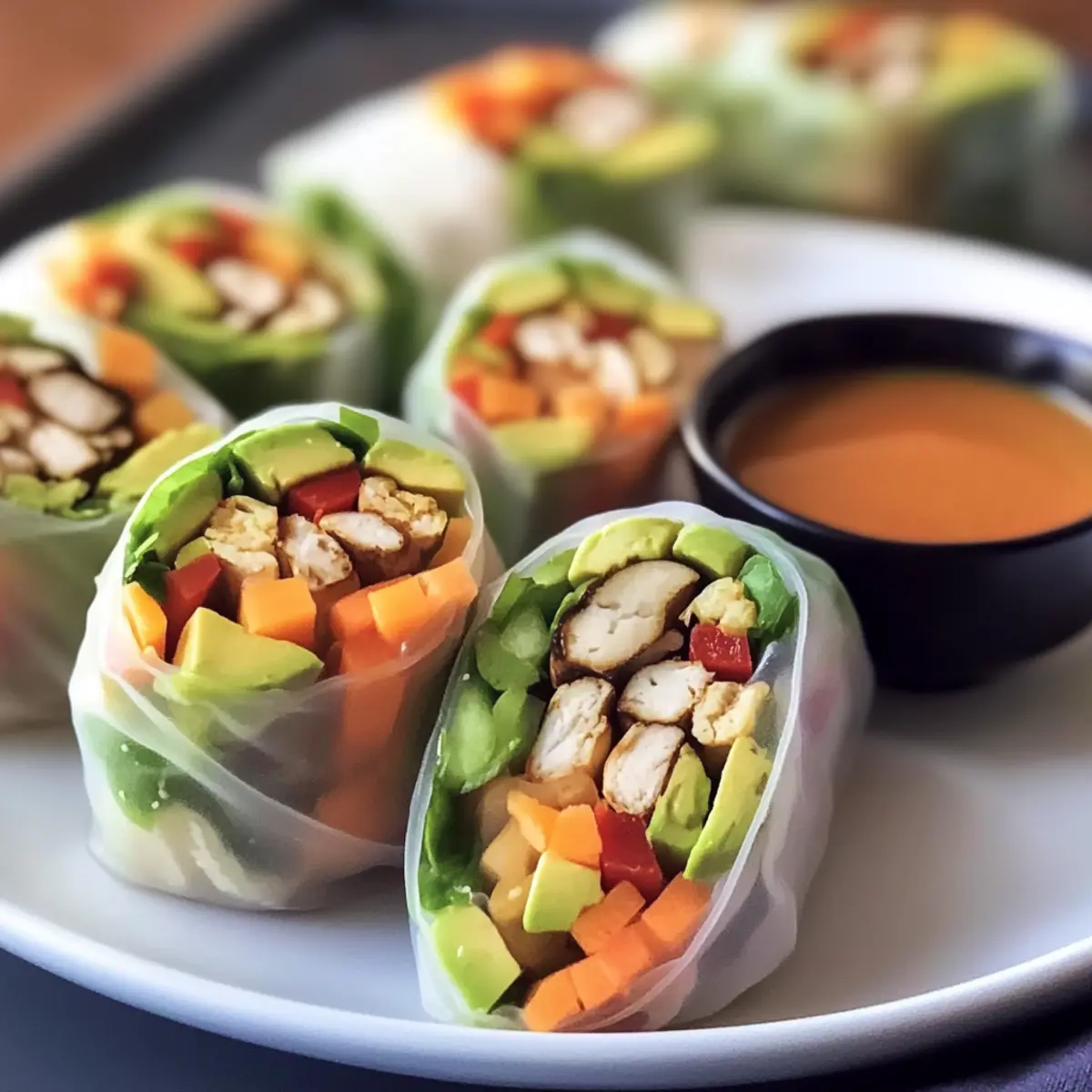 Avocado Shiitake Frühlingsrollen – Frisch und Vegan