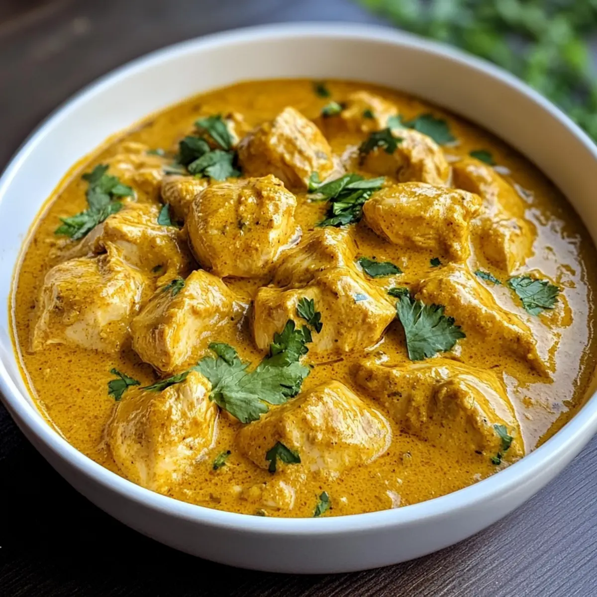 Hühnchen Korma mit Fladenbrot oder Reis zaubern